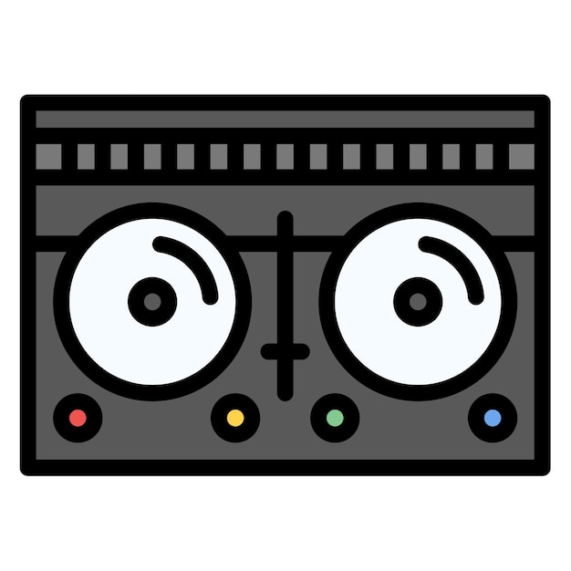 Imagen vectorial del icono de DJ Decks Se puede utilizar para el instrumento