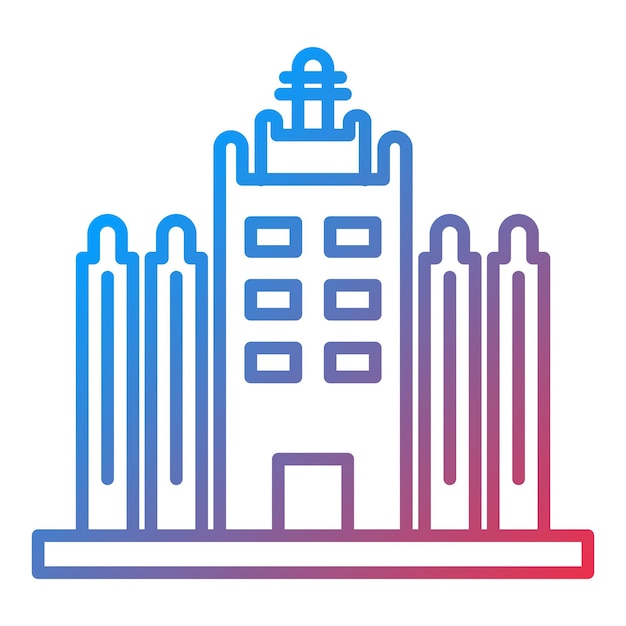 La imagen vectorial del icono Djenne se puede utilizar para los puntos de referencia
