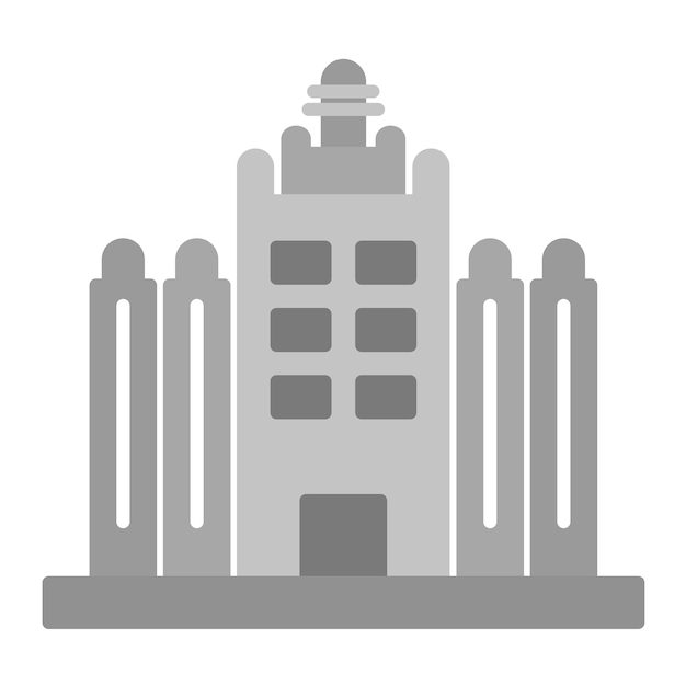 La imagen vectorial del icono Djenne se puede utilizar para los puntos de referencia