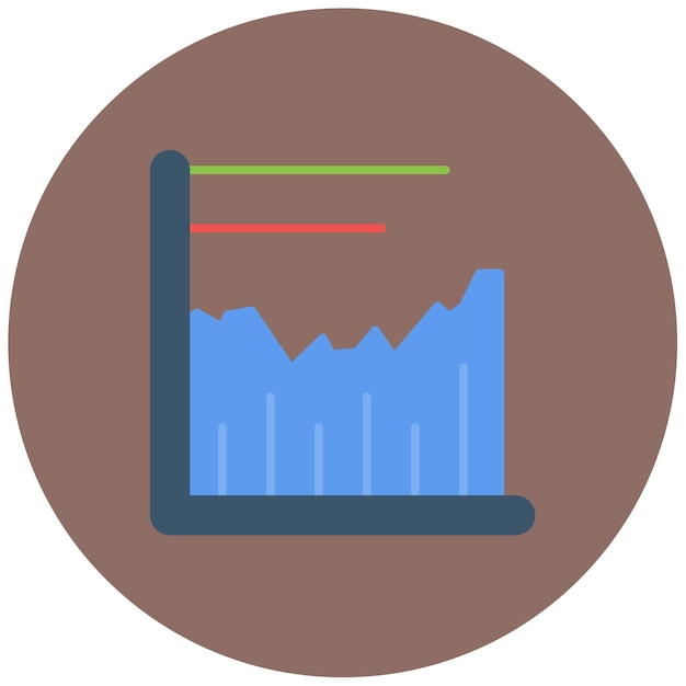 Imagen vectorial de icono de Djia Se puede usar para invertir