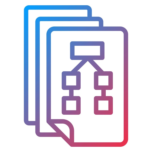 Imagen vectorial del icono de la documentación del proyecto Se puede utilizar para la evaluación del proyecto