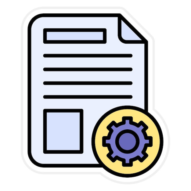 Imagen vectorial de icono de documentación Puede utilizarse para la productividad