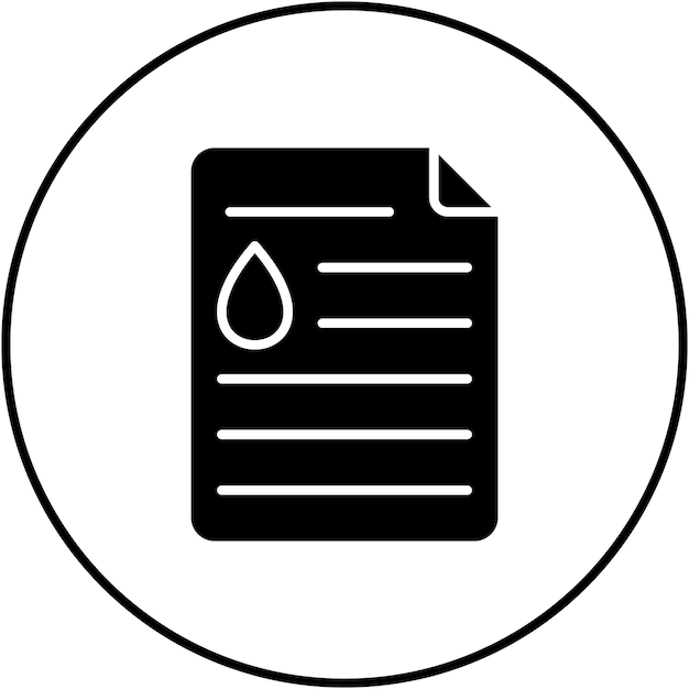Imagen vectorial del ícono del documento de aceite Se puede utilizar para la industria de la gasolina