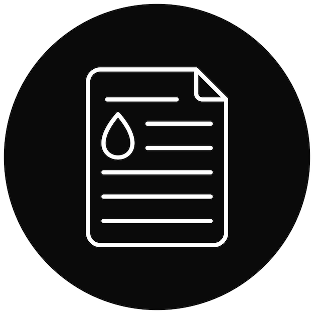 Imagen vectorial del ícono del documento de aceite Se puede utilizar para la industria de la gasolina