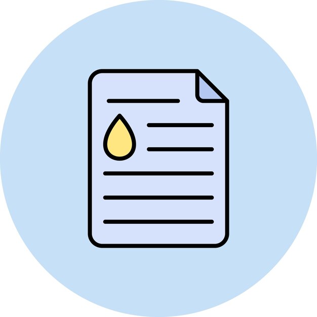 Imagen vectorial del ícono del documento de aceite Se puede utilizar para la industria de la gasolina