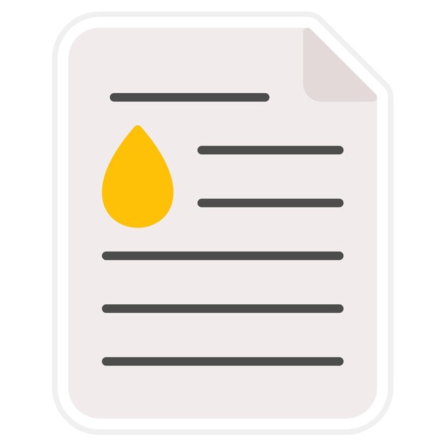 Imagen vectorial del ícono del documento de aceite Se puede utilizar para la industria de la gasolina