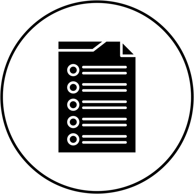 Imagen vectorial del icono del documento Se puede utilizar para Comunicación y Medios