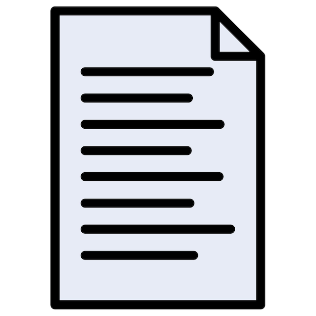 Imagen vectorial de icono de documento Se puede utilizar para documentos y archivos