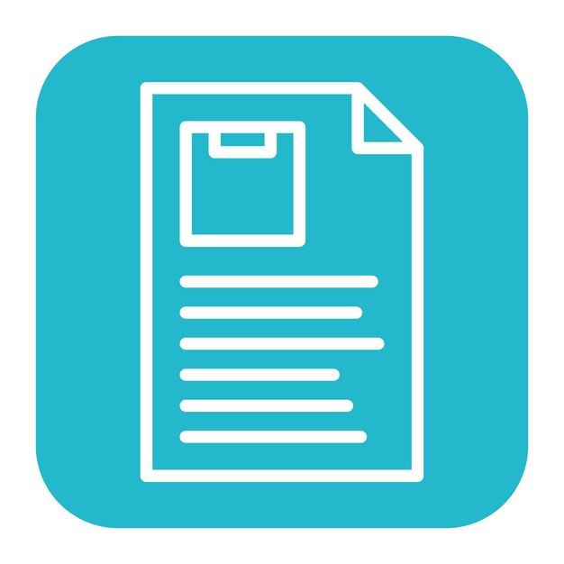 Imagen vectorial del icono de los documentos del producto Se puede utilizar para documentos y archivos