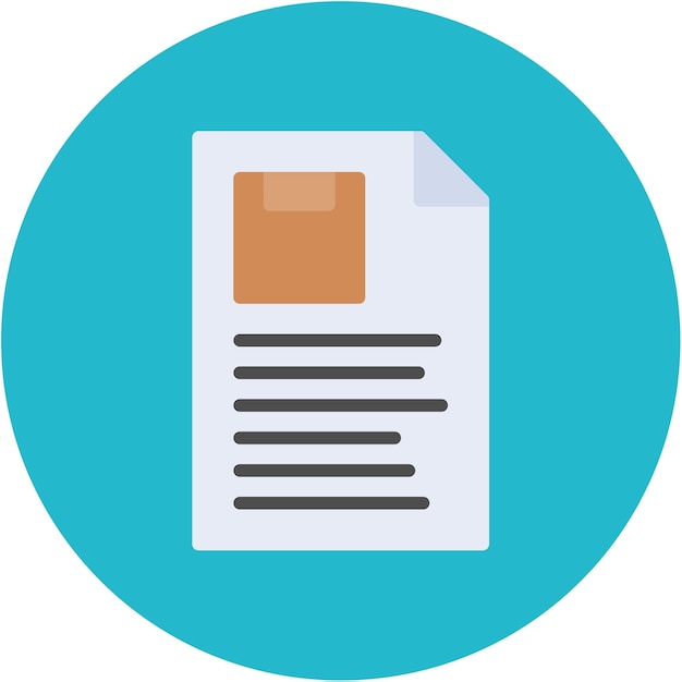 Imagen vectorial del icono de los documentos del producto Se puede utilizar para documentos y archivos