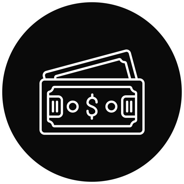 Imagen vectorial del icono del dólar Se puede utilizar para el arranque
