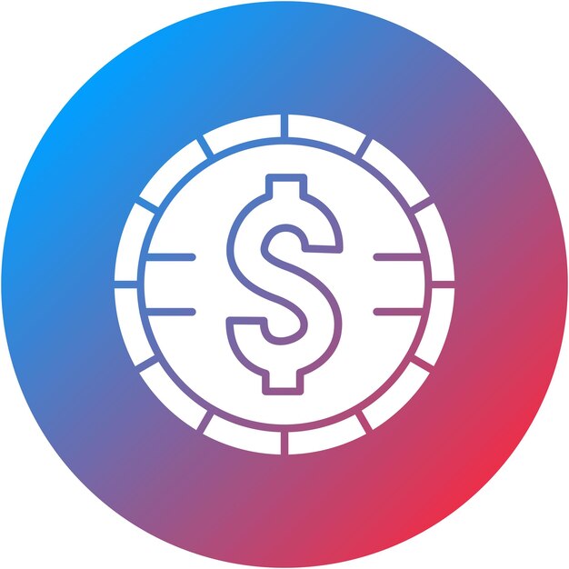 La imagen vectorial del ícono del dólar se puede utilizar para Fintech