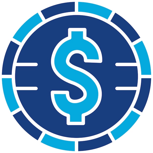 La imagen vectorial del ícono del dólar se puede utilizar para Fintech