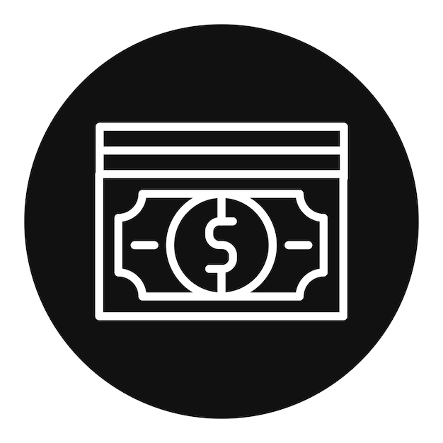 La imagen vectorial del ícono del dólar se puede utilizar para el supermercado