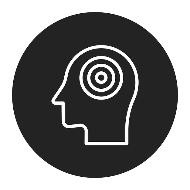 Imagen vectorial del icono del dolor de cabeza Se puede usar para el dolor corporal