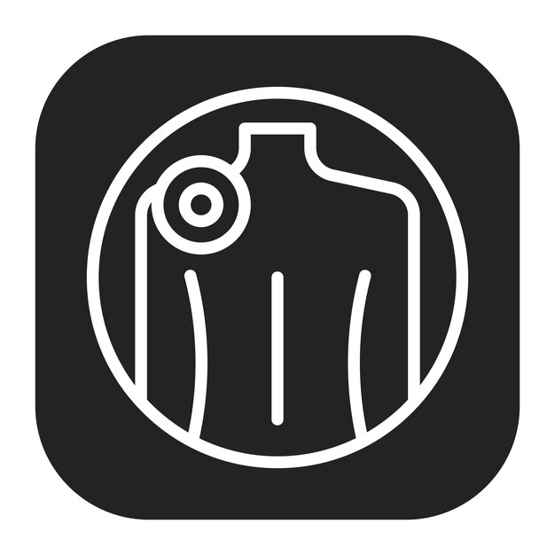 Imagen vectorial del icono del dolor de hombro Se puede utilizar para el dolor corporal