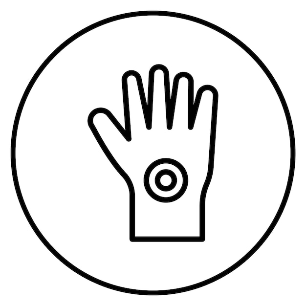 Imagen vectorial del ícono del dolor de muñeca Se puede utilizar para el dolor corporal