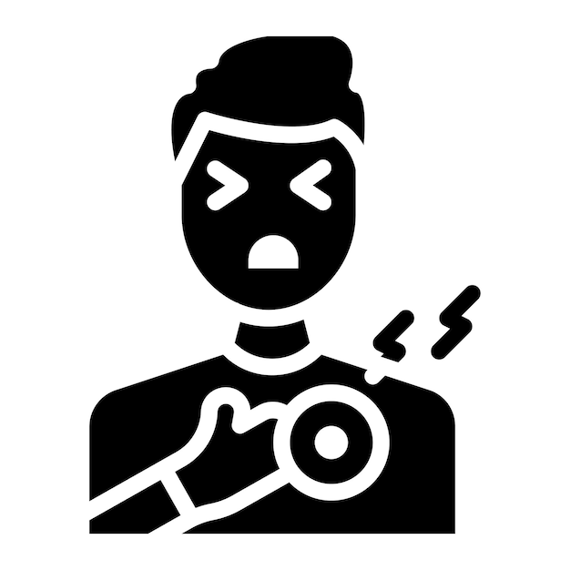 Imagen vectorial del icono del dolor en el pecho Se puede utilizar para la tuberculosis