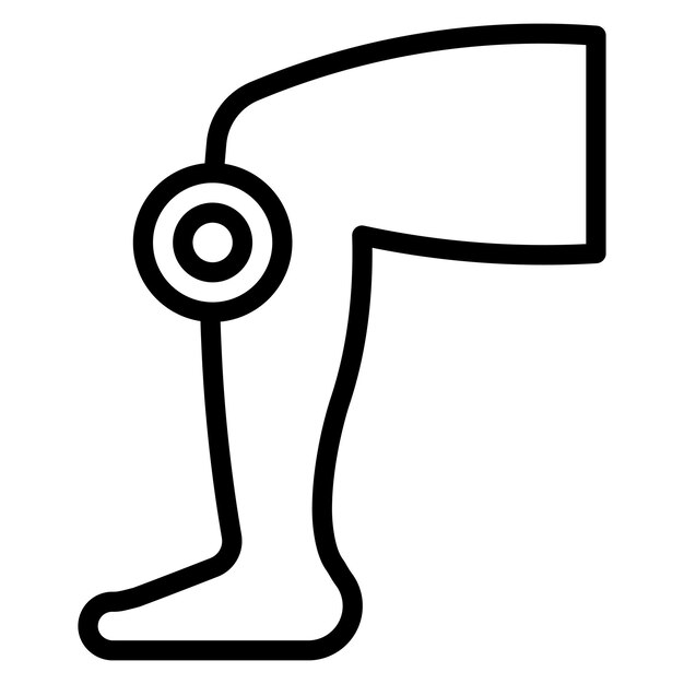 Imagen vectorial del icono del dolor en la pierna Se puede usar para el dolor corporal