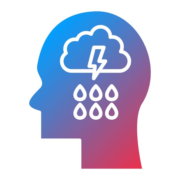 Imagen vectorial del icono del dolor Se puede usar para la salud mental