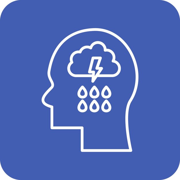 Imagen vectorial del icono del dolor Se puede usar para la salud mental
