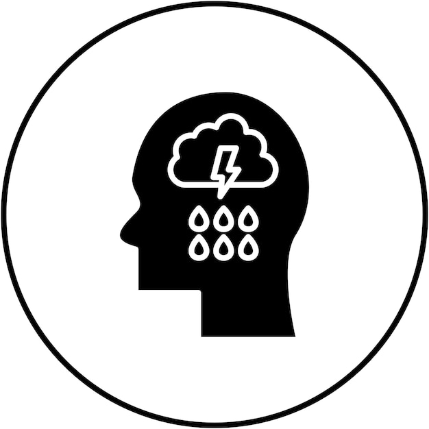 Imagen vectorial del icono del dolor Se puede usar para la salud mental