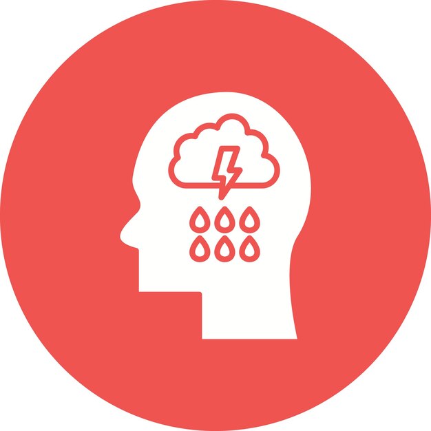 Imagen vectorial del icono del dolor Se puede usar para la salud mental