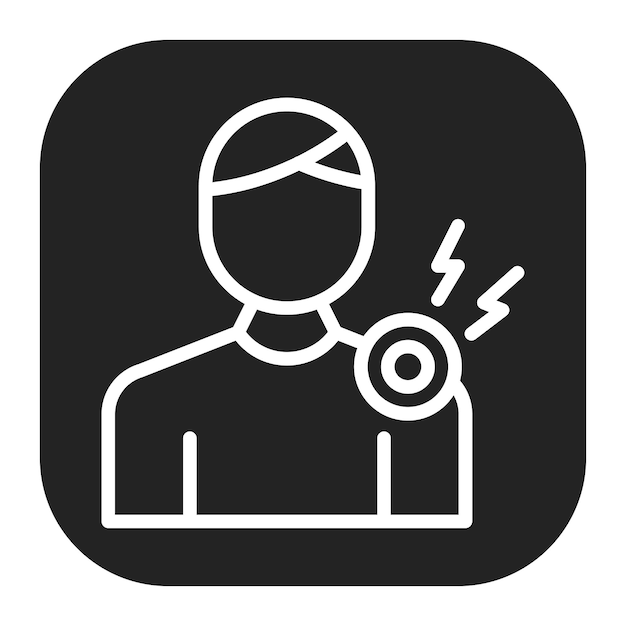 Imagen vectorial del icono de dolor Se puede utilizar para el dolor corporal