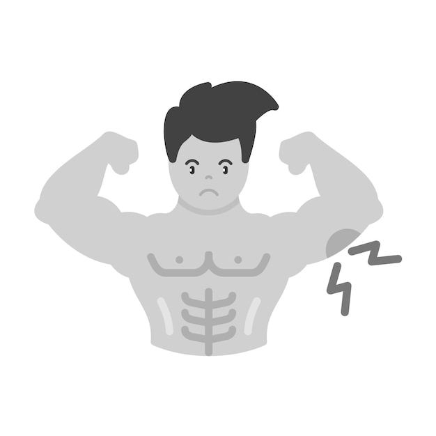 La imagen vectorial del icono del dolor se puede utilizar para el gimnasio