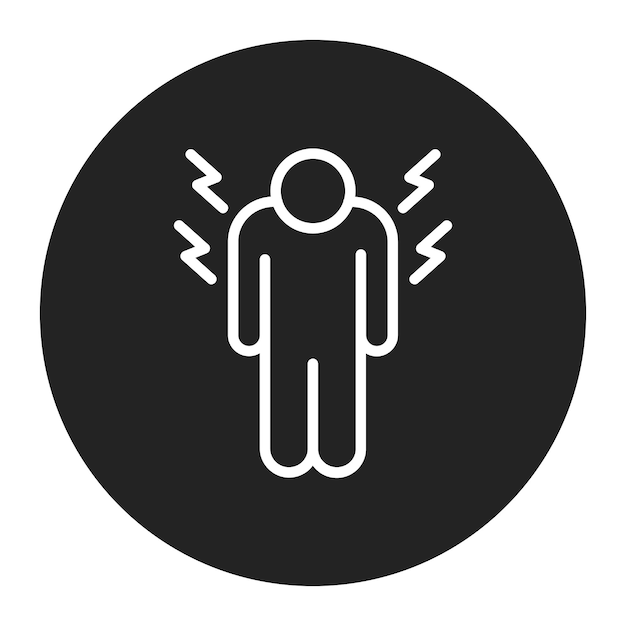 La imagen vectorial del icono del dolor se puede utilizar para las quemaduras de la piel