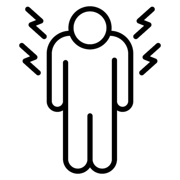 La imagen vectorial del icono del dolor se puede utilizar para las quemaduras de la piel