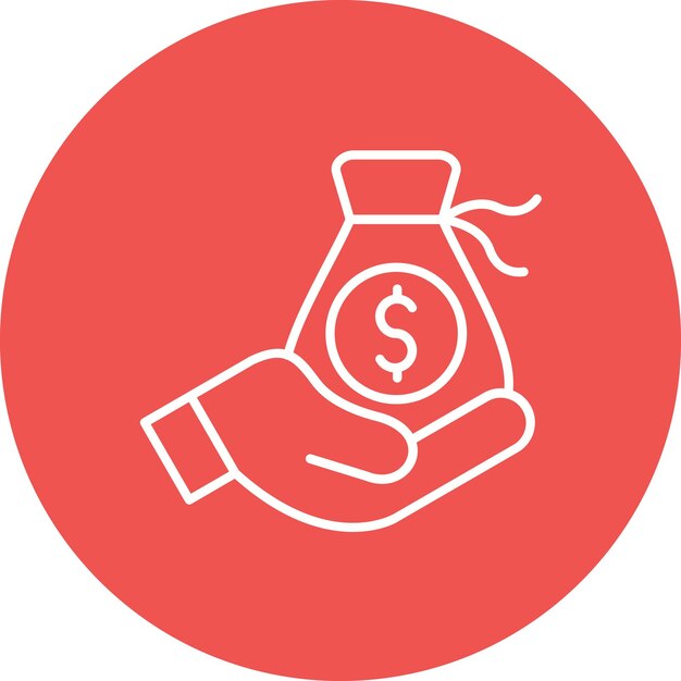 Imagen vectorial del icono de donación en efectivo Se puede usar para donaciones