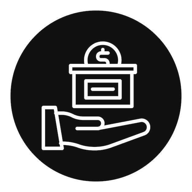 Imagen vectorial del icono de la donación Se puede usar para la caridad