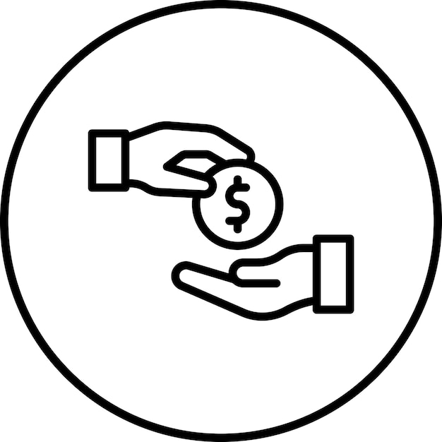 Imagen vectorial del icono de la donación Se puede utilizar para los Derechos Humanos
