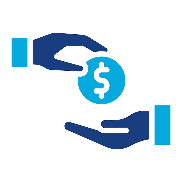 Imagen vectorial del icono de la donación Se puede utilizar para los Derechos Humanos