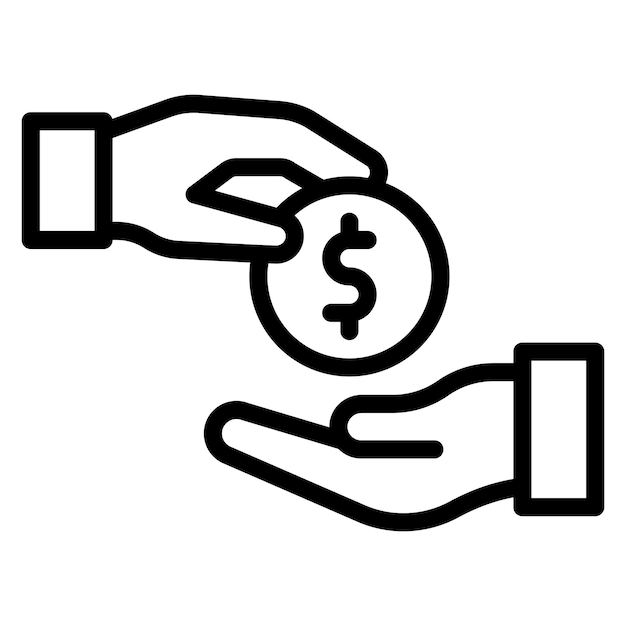 Imagen vectorial del icono de la donación Se puede utilizar para los Derechos Humanos