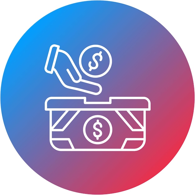 Imagen vectorial del icono de donación Se puede utilizar para los servicios de dinero en línea