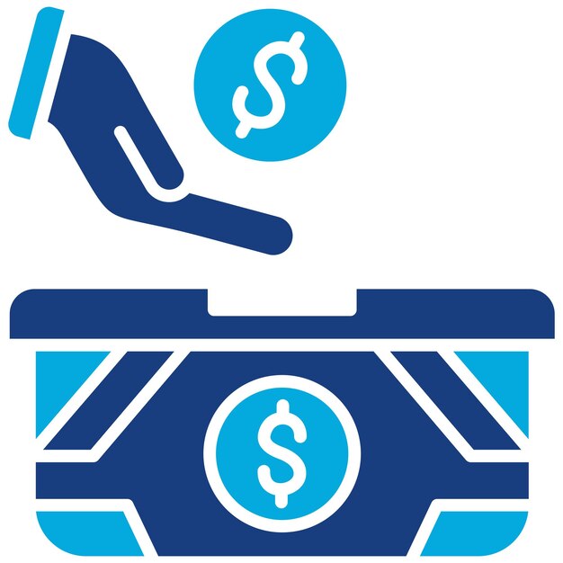 Imagen vectorial del icono de donación Se puede utilizar para los servicios de dinero en línea