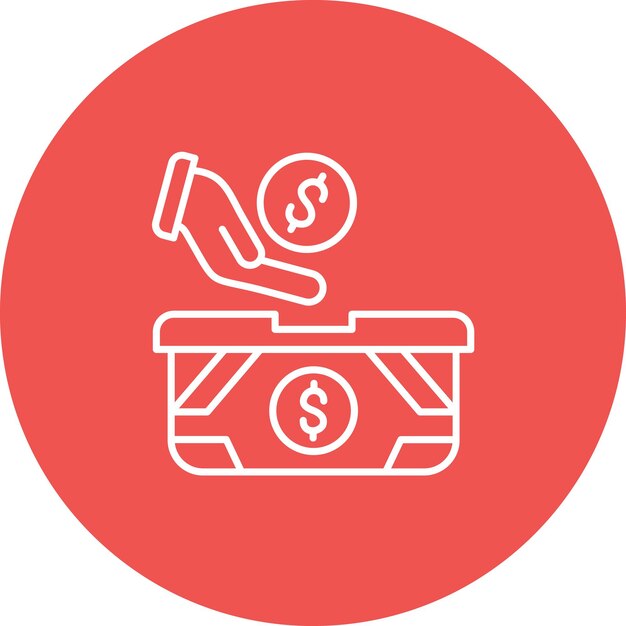 Imagen vectorial del icono de donación Se puede utilizar para los servicios de dinero en línea