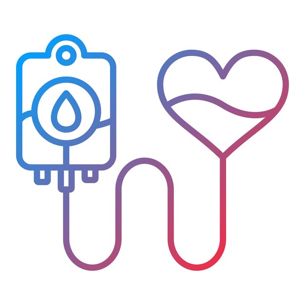 Imagen vectorial del icono de la donación de sangre Se puede usar para donaciones