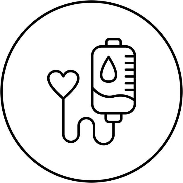Imagen vectorial del icono de la donación de sangre Se puede utilizar para la medicina
