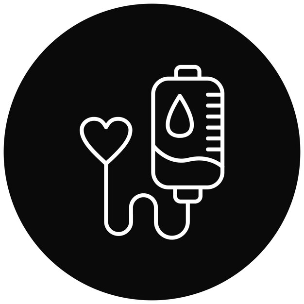Imagen vectorial del icono de la donación de sangre Se puede utilizar para la medicina