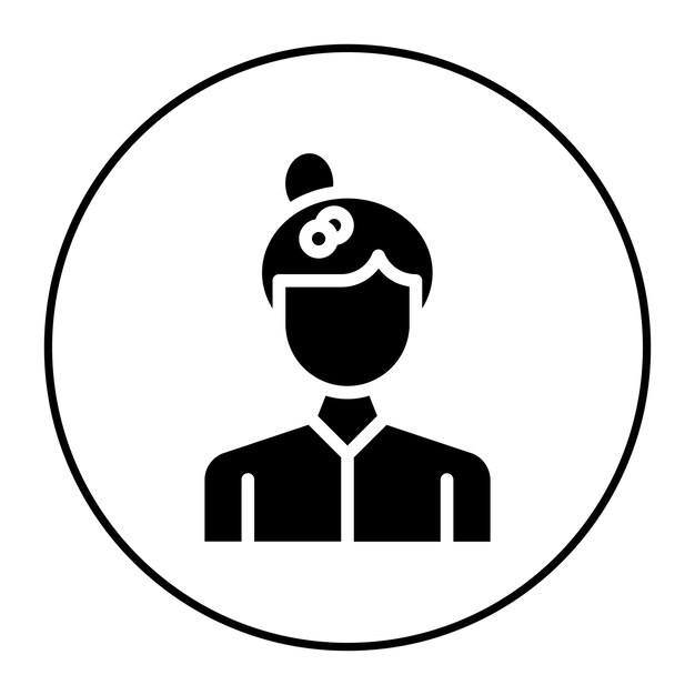 La imagen vectorial del icono de la doncella se puede utilizar para la limpieza