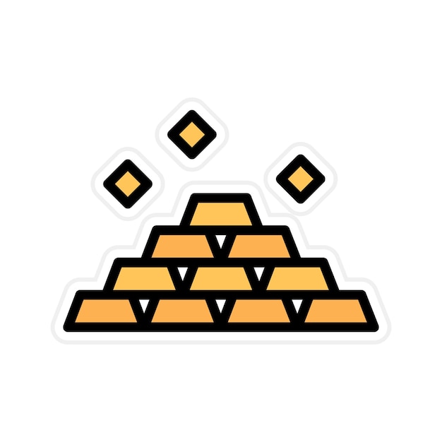 La imagen vectorial del icono dorado se puede usar para Fairytale