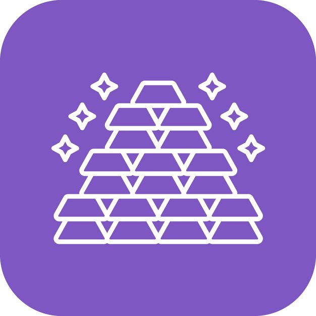 La imagen vectorial del icono dorado se puede utilizar para Fintech