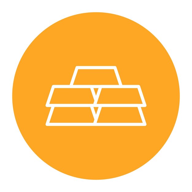 La imagen vectorial del icono dorado se puede utilizar para Raw Metrial