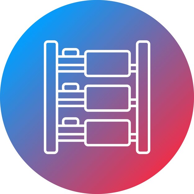 Imagen vectorial del icono del dormitorio Se puede usar para la Universidad