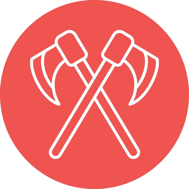 Imagen vectorial de icono de dos ejes Se puede usar para Vikings