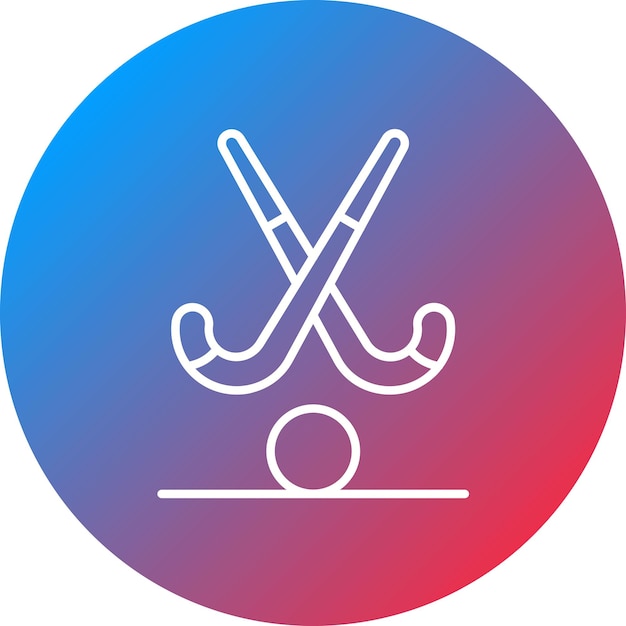 La imagen vectorial del icono de dos palos se puede usar para el hockey