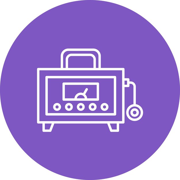 Imagen vectorial del icono del dosímetro Puede utilizarse para la energía nuclear